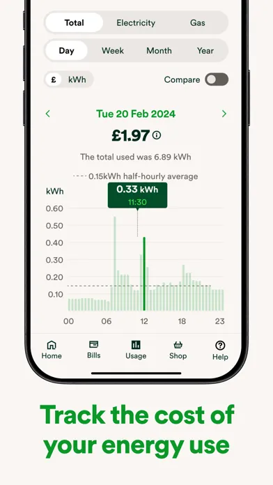 Ảnh chụp màn hình của OVO Energy