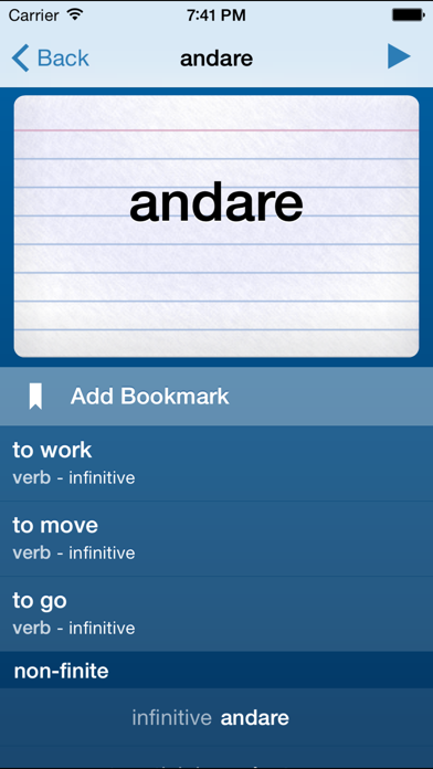 Italian Verbs Trainer スクリーンショット