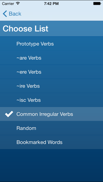 Italian Verbs Trainer スクリーンショット