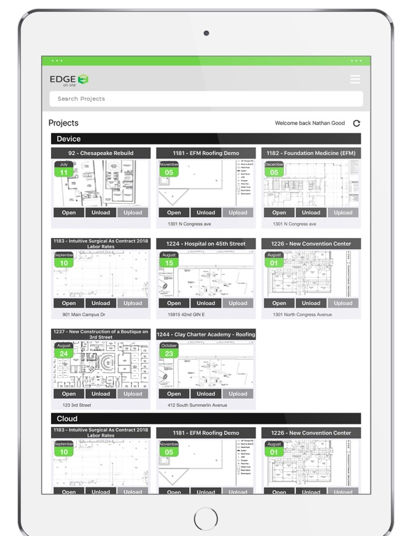 ภาพหน้าจอของ EDGE On Site iPad 