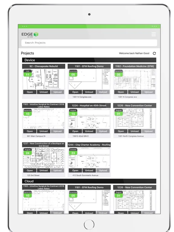 EDGE On Site iPad  スクリーンショット