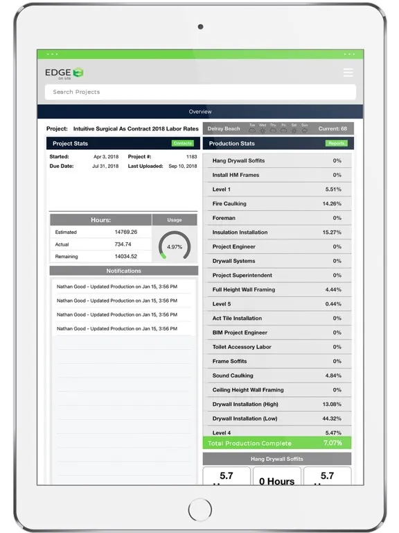 EDGE On Site iPad  スクリーンショット