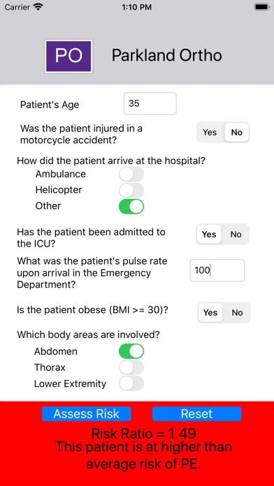 Screenshot di Parkland Orthopedic