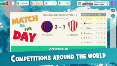 Captures d'écran de Football World Master 2