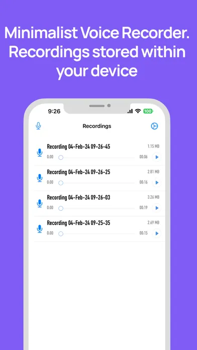 Zrzuty ekranu Voice Recordings