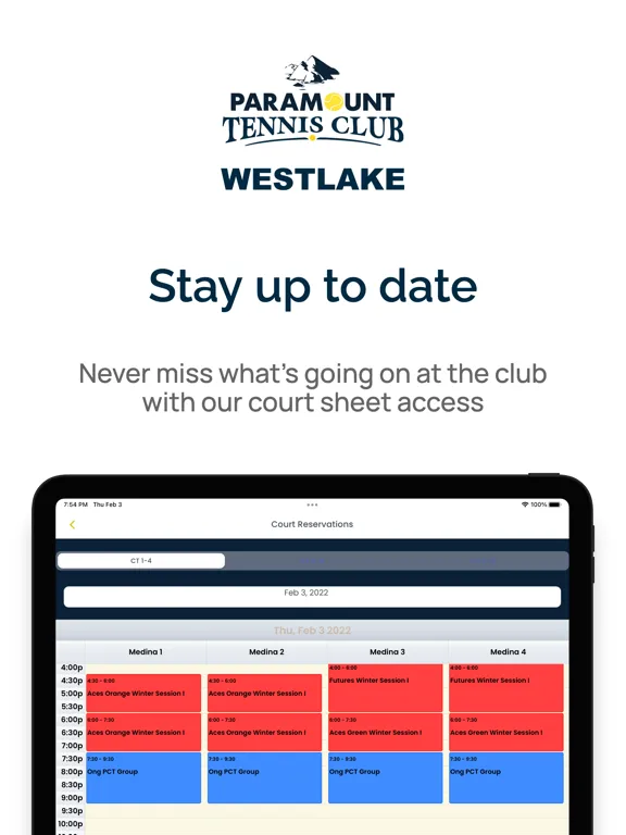 Capturas de tela do Paramount Tennis Club Westlake iPad 