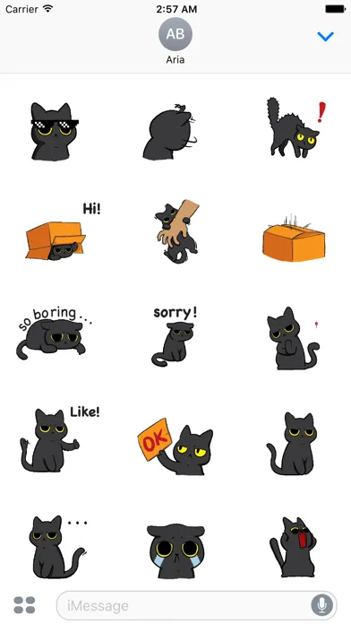 Animated Grumpy Black Cat應用截圖