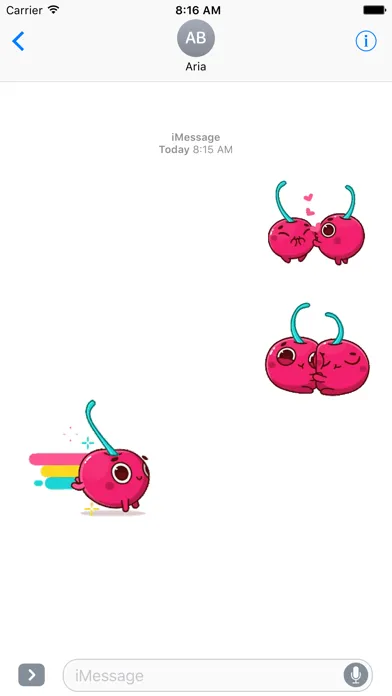 Zrzuty ekranu Animated Hot Cherry Sticker