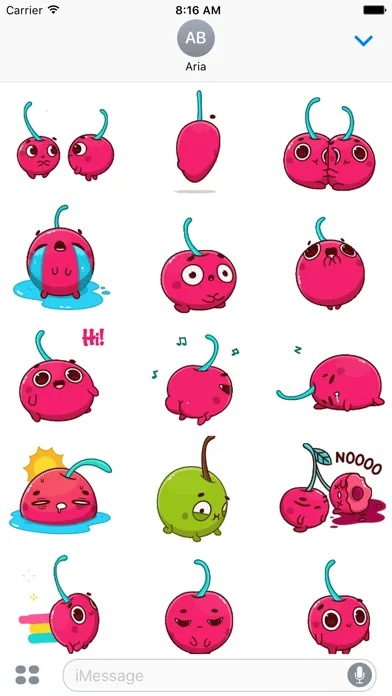 Zrzuty ekranu Animated Hot Cherry Sticker
