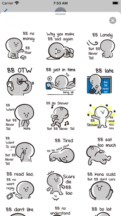 BB Never Tell Sticker应用截图