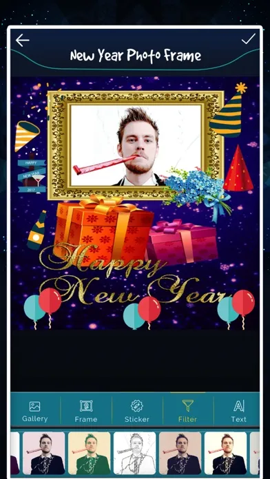 Capturas de tela do New Year photo Frame - Filter
