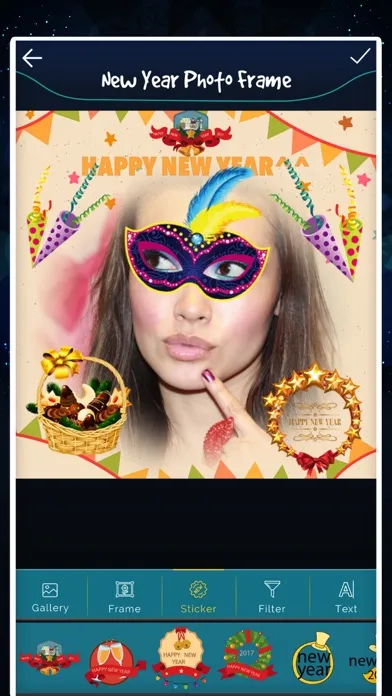 Capturas de tela do New Year photo Frame - Filter