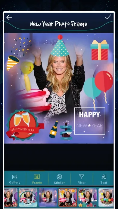 Capturas de tela do New Year photo Frame - Filter