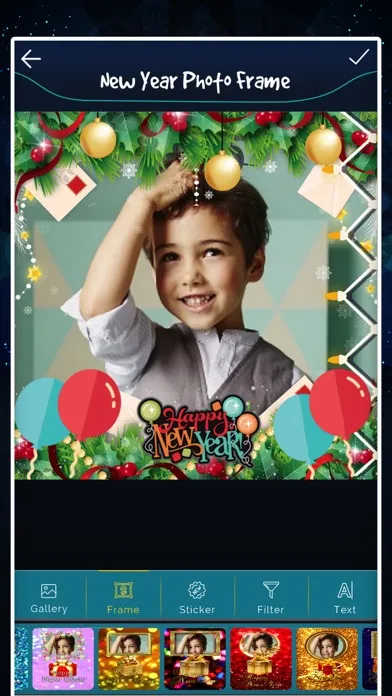 Capturas de tela do New Year photo Frame - Filter
