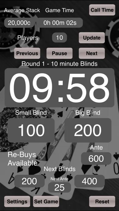 Poker Blinds Timer 스크린샷