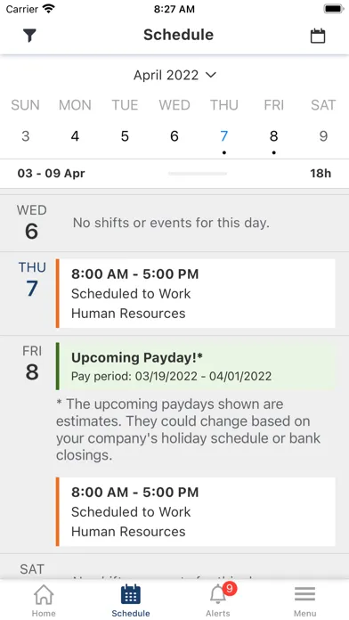 Скриншоты Paycor Mobile