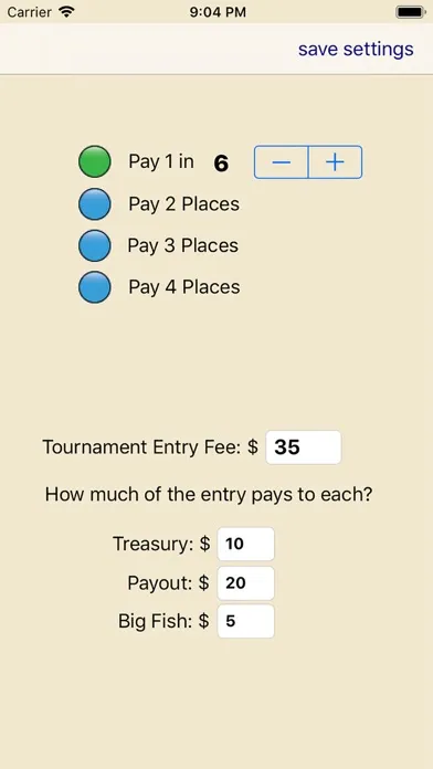 Zrzuty ekranu Payout