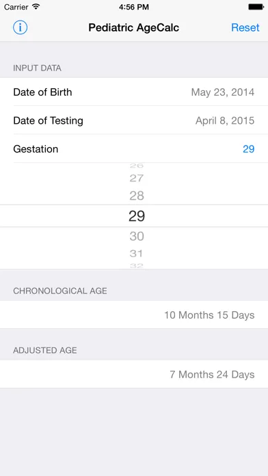 Pediatric AgeCalc سکرین شاٹس