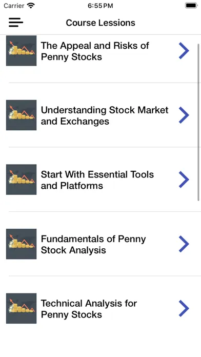 Ảnh chụp màn hình của Penny Stocks New Trader School