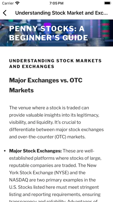 Ảnh chụp màn hình của Penny Stocks New Trader School