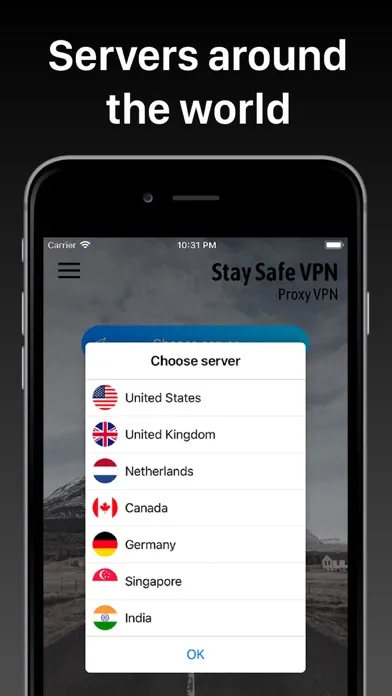 Capturas de tela do Stay Safe VPN