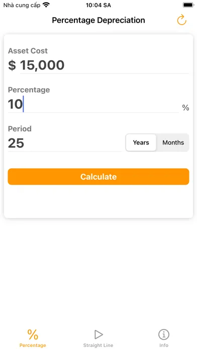 Depreciation Calculator - Calc Screenshots