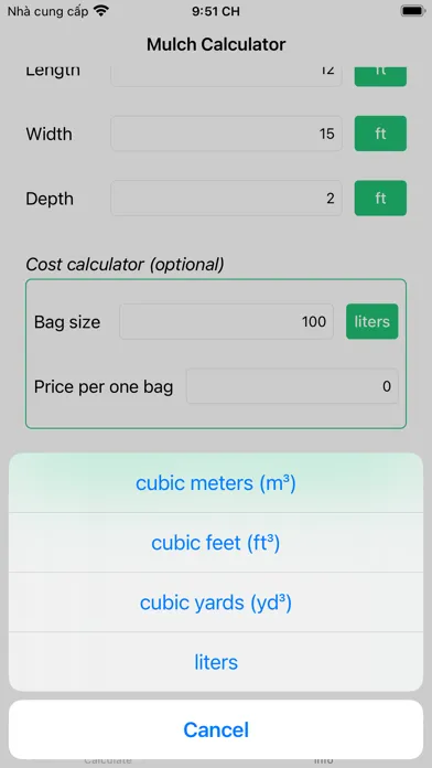 Capturas de pantalla de Mulch Calculator - Landscape