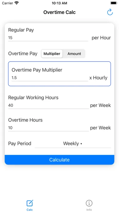 Overtime Calculator - Pay Calc Screenshots