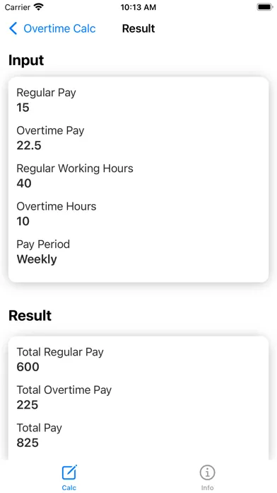Overtime Calculator - Pay Calc Screenshots