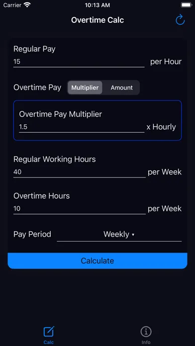 Overtime Calculator - Pay Calc Screenshots