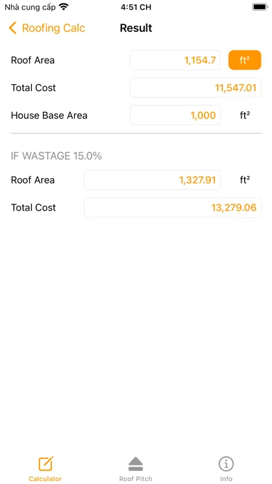 Roof Calculator: Pitch, Angle Screenshots