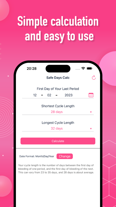 Safe Days Calculator - Control应用截图