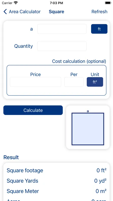 Square Footage Calculator + Ekran Görüntüleri