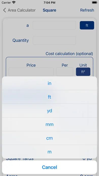 Square Footage Calculator + Ekran Görüntüleri