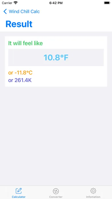 Wind Chill Calculator - Calc Ekran Görüntüleri