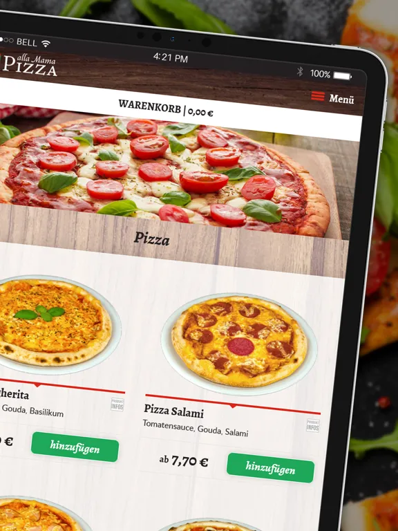 Скриншоты Pizza alla Mama Hamburg iPad 