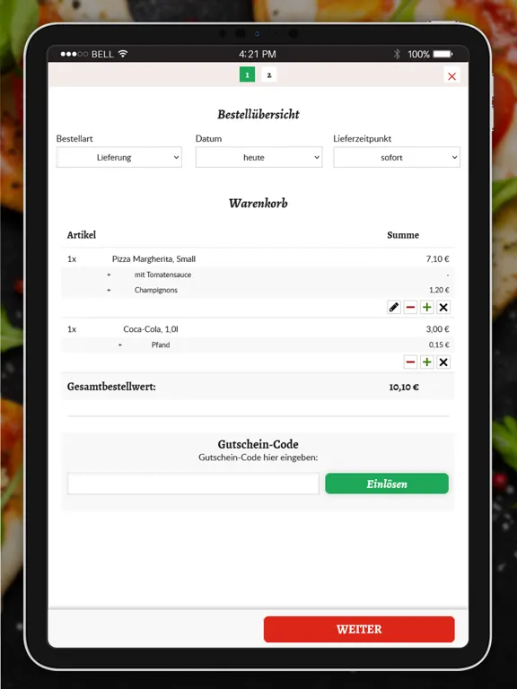 Скриншоты Pizza alla Mama Hamburg iPad 