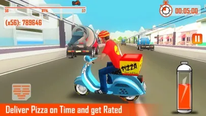 Bike Rider Pizza Delivery Game سکرین شاٹس