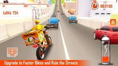 Bike Rider Pizza Delivery Game سکرین شاٹس