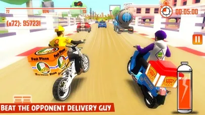Bike Rider Pizza Delivery Game سکرین شاٹس