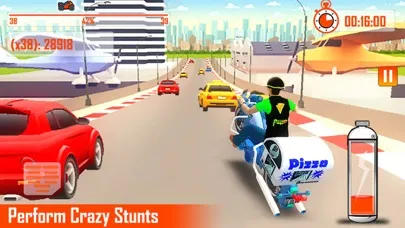 Bike Rider Pizza Delivery Game سکرین شاٹس