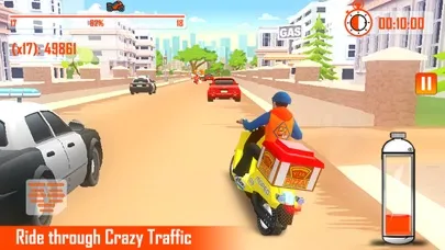 Bike Rider Pizza Delivery Game سکرین شاٹس