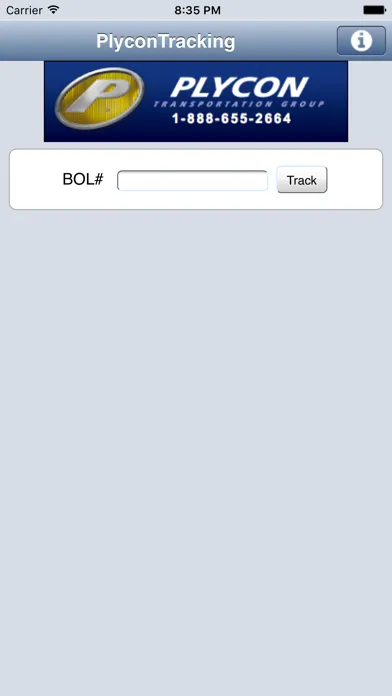 Capturas de tela do Plycon Vanlines Single BOL Tracker