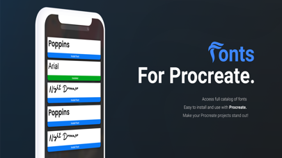 تصاویر Fonts for Procreate
