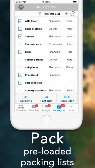 ภาพหน้าจอของ Pro Travel Planner