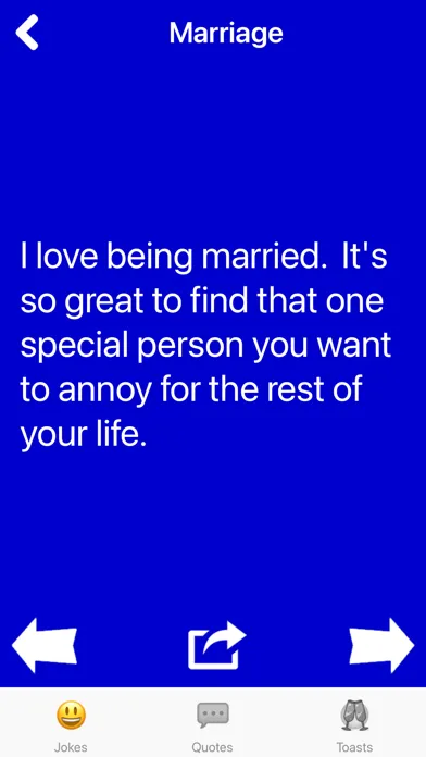 Capturas de tela do Wedding Jokes Quotes & Toasts