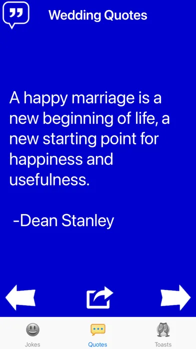 Capturas de tela do Wedding Jokes Quotes & Toasts