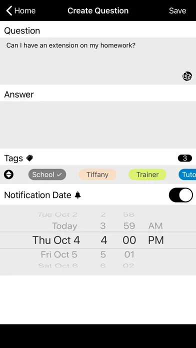 ภาพหน้าจอของ QA - Question & Answer Tracker