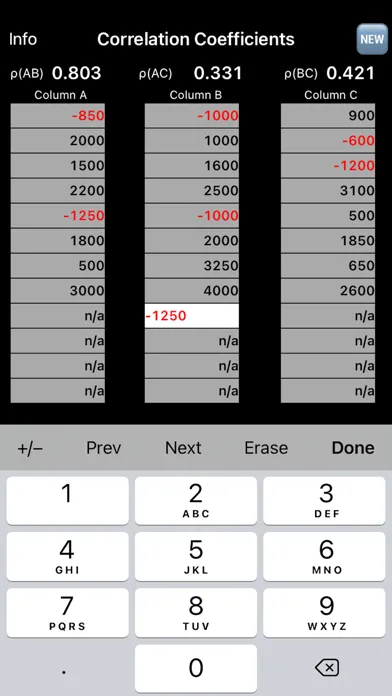 Quick Correlation Coefficients Screenshots