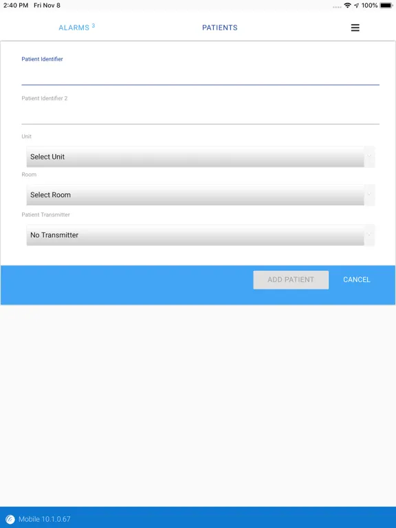 RFT CARES Enterprise iPad Screenshots